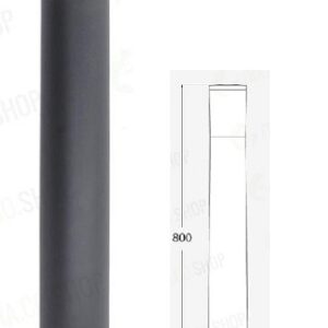 Amelia 800 Lampioncino 80cm E27 8w natura Nero